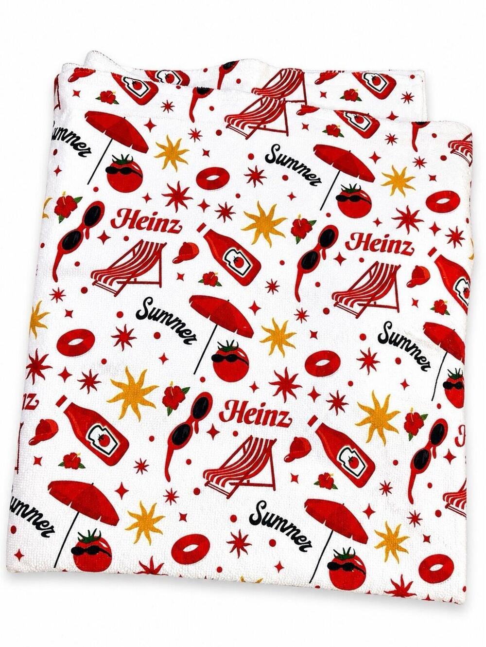 Heinz Summer Beach Towel Kanata Towel KBT3060 Tomato Ketchup Novelty Pool
